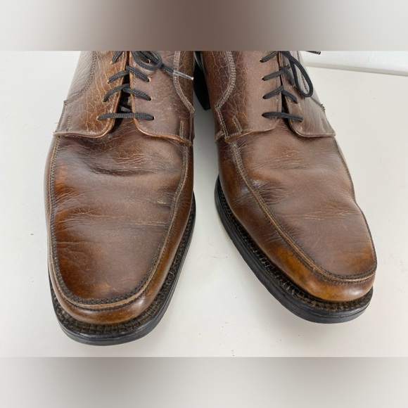 Hartt Gold Bond Mens Size 9.5 Brown Leather Derby Dress Shoes Leather Soles - Picture 6 of 13